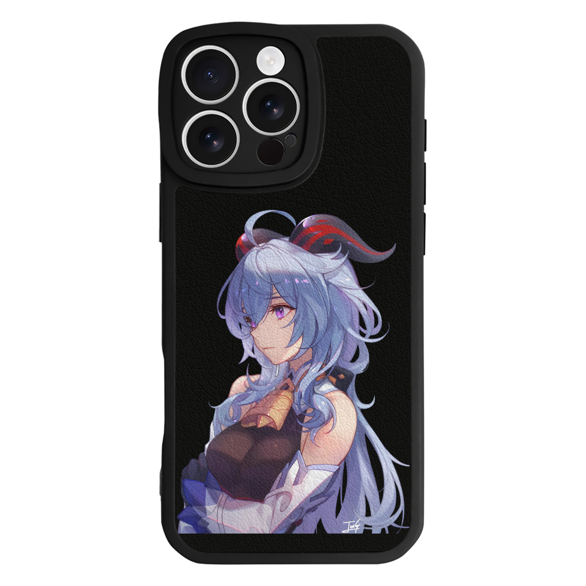 げんし神 甘雨 かんう genshin Ganyu 【iPhone 16シリーズ対応】シリコンスマホケース（レザー調） 材質：シリコン